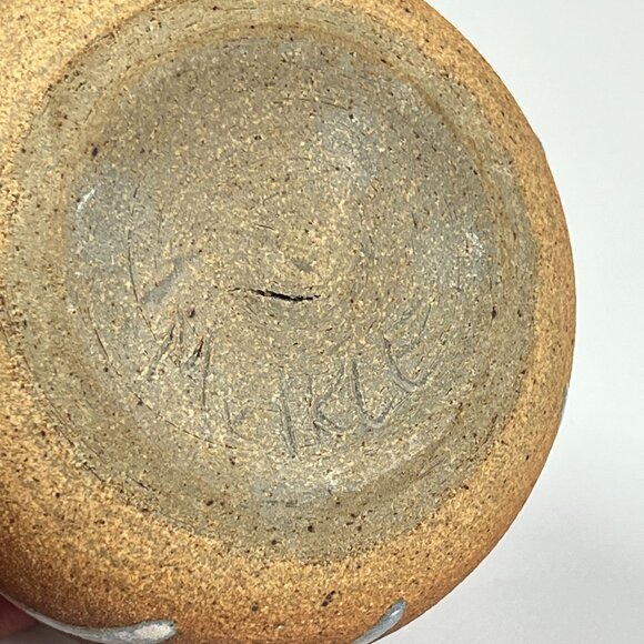 Rustic Handmade Pottery Bowl With Decorative Glaze 5" Wide & 3" Tall - Picture 4 of 6